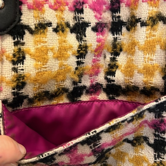 Coach Daisy Wool Tweed Plaid Emma Tote F25083 - Picture 4 of 12